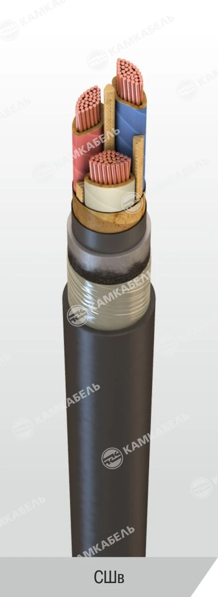Power Cable with Copper Conductors and Paper Insulation, 6-10 kV, Mark S