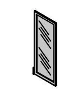 Glass Middle Door for Office Furniture Set "Time.S