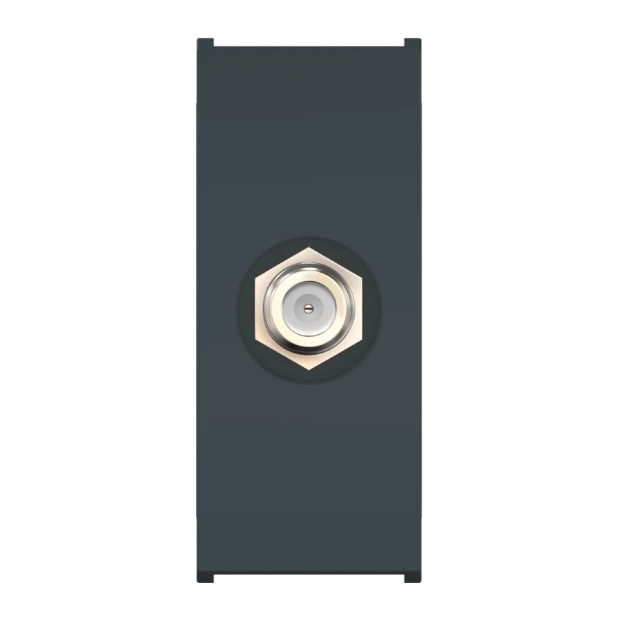 Caduceus Aling Mode Single Antenna Socket F/F, 1M, Anthracite, Art. 6625.A