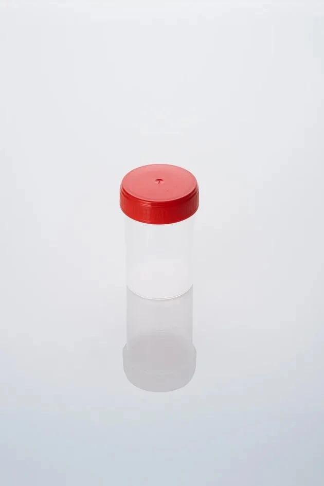 Sterile Disposable Medical Polymer Container 60 ml with Screw Cap