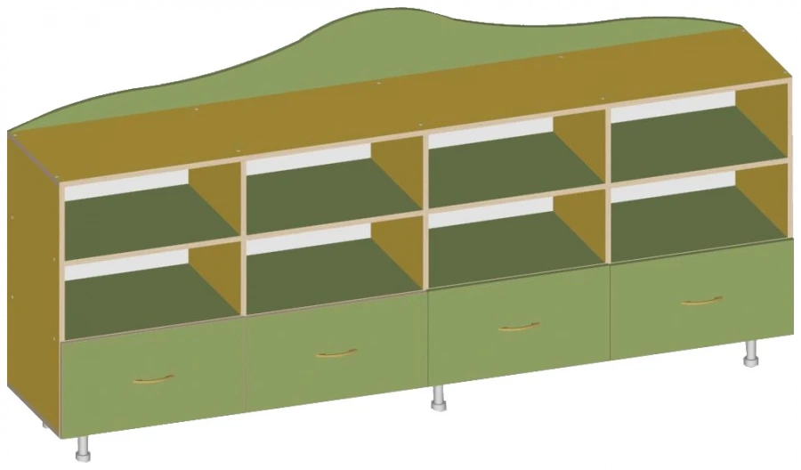 Wave Shelf Art. S.06.82 - Versatile Storage Solution