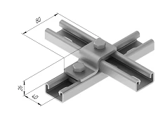 Z-Shaped Plate with 2 Holes SMA 633, Stainless Steel