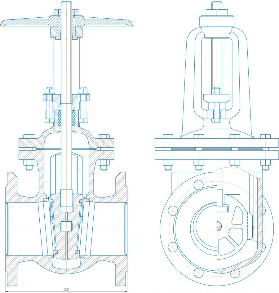Wedge Cast Iron Gate Valve DN 100