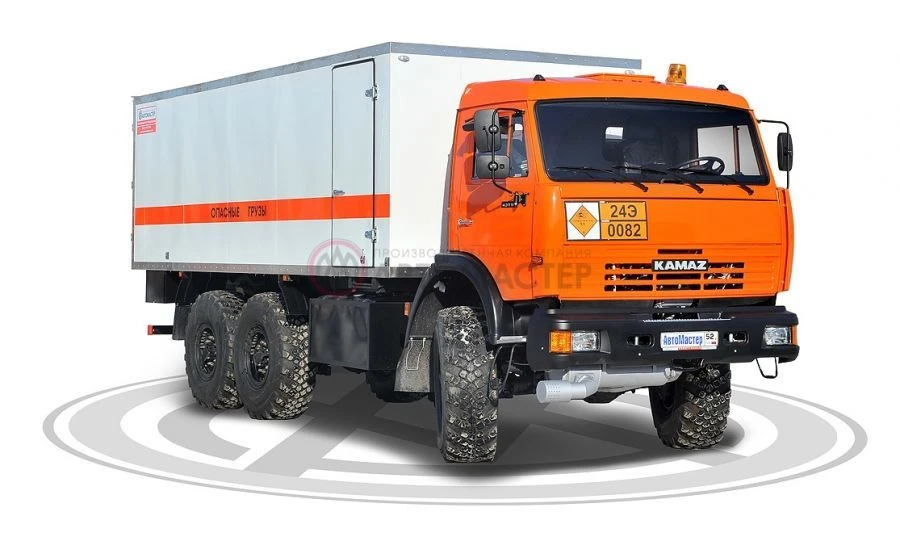 Specialized Mobile Warehouse Truck for Explosives, Model 5782P6 on KAMAZ 5350-D5 Chassis