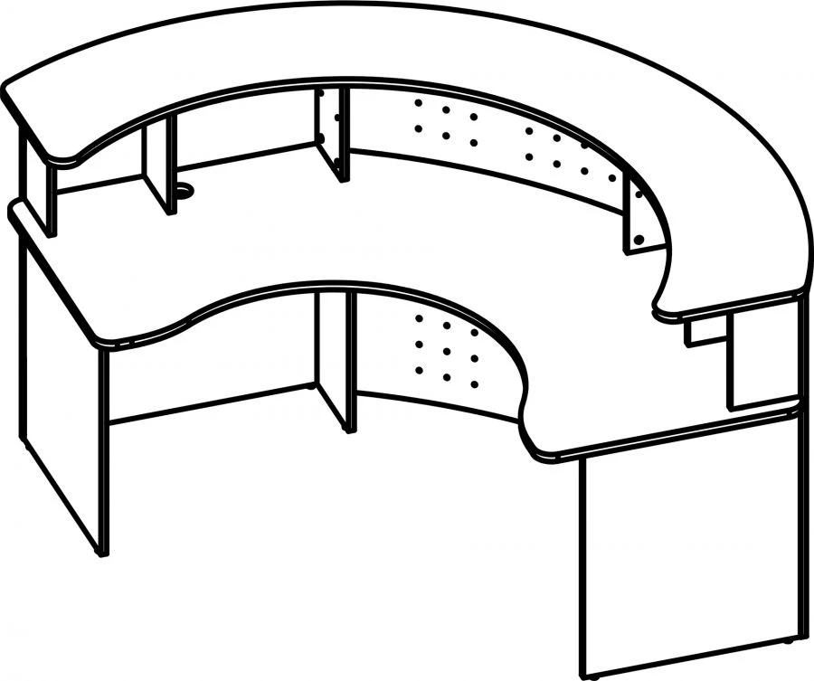 Reception Desk 6513 Rhythm Series