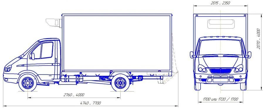 Refrigerated Isothermal Van for Cargo Vehicles, Model 27192 (Max Weight 3.5t)