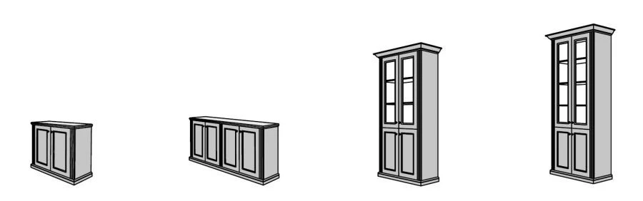 Wooden Office Cabinet Furniture Set "Dante