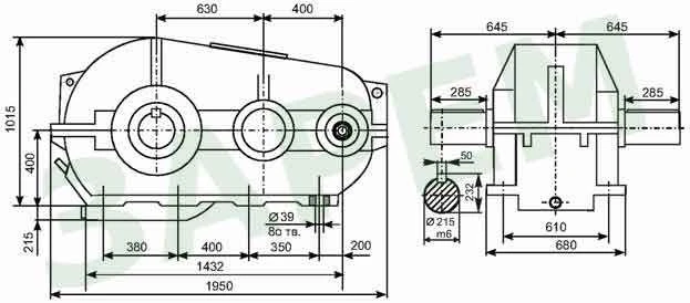 Horizontal Cylindrical Gear Reducer RSM-630SPH