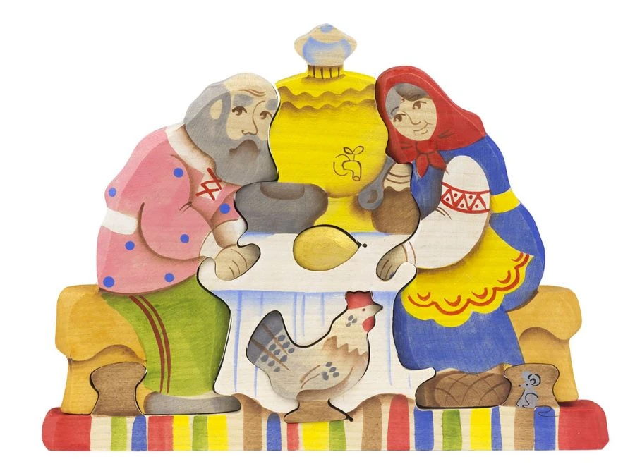 Wooden Puzzle "Ryaba the Hen" 08021