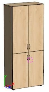 Wide Closed Document Cabinet with 4 Doors