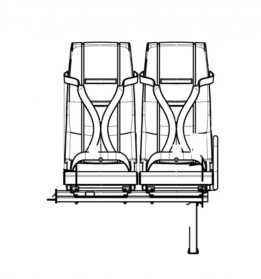 Passenger Seat for Bus Model DS15.6840.014-203