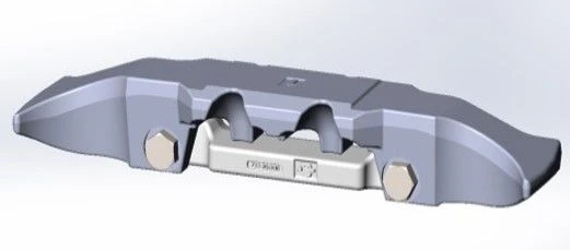 Single-body Scraper for Dual Chains, Length 672mm, Chain Size 30x108