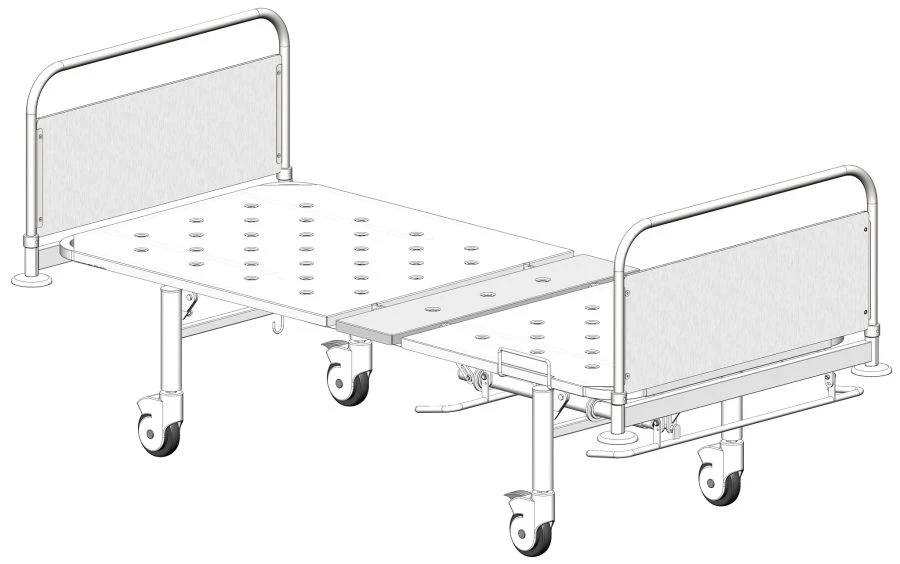 Functional Hospital Bed KФ2-01-«МСК» (MСК-4102Д) with Wheels