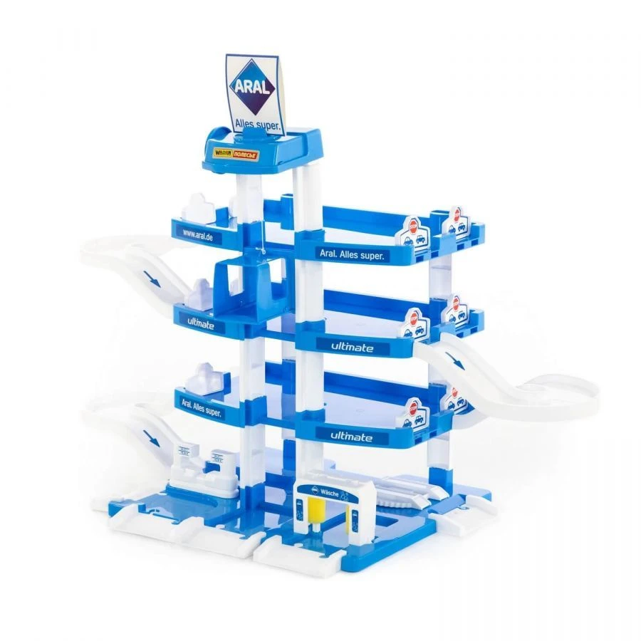 4-Level Parking Garage ARAL-2 with Car Wash and Gas Station, Model 46086