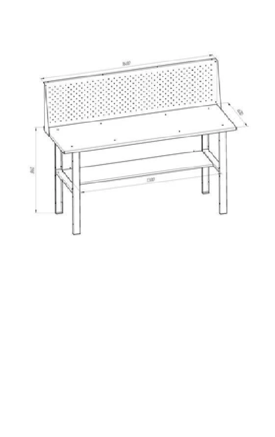 Modular Workbench ITP-2-PL-2 O-S for Garage and Assembly Tasks