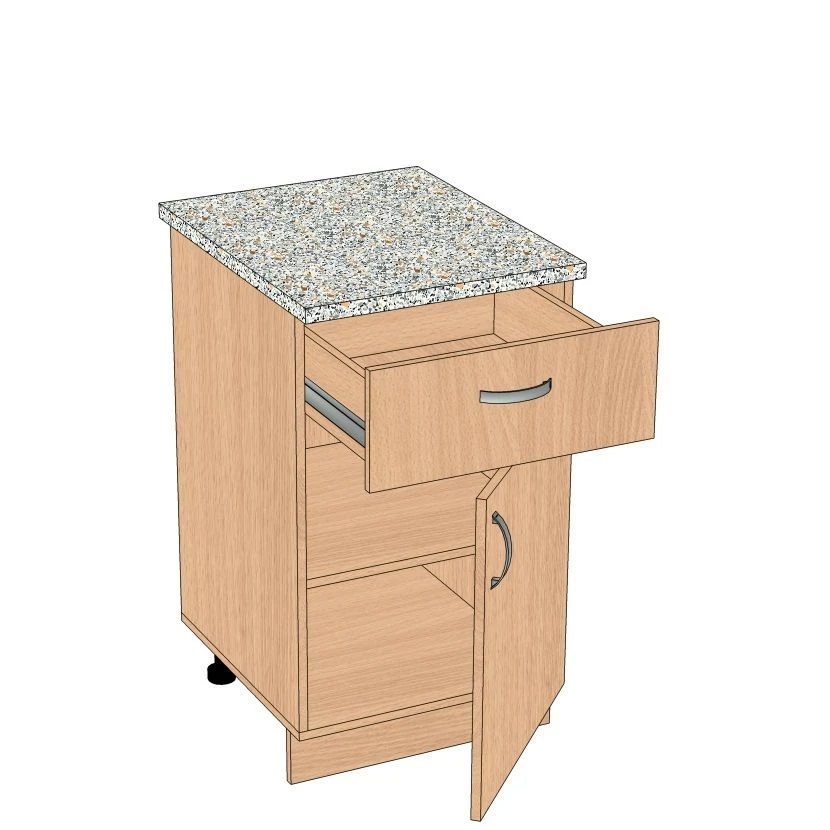Kitchen Cabinet 1-Door with Pull-Out Drawer 400*600*850 mm TRYA-1.4