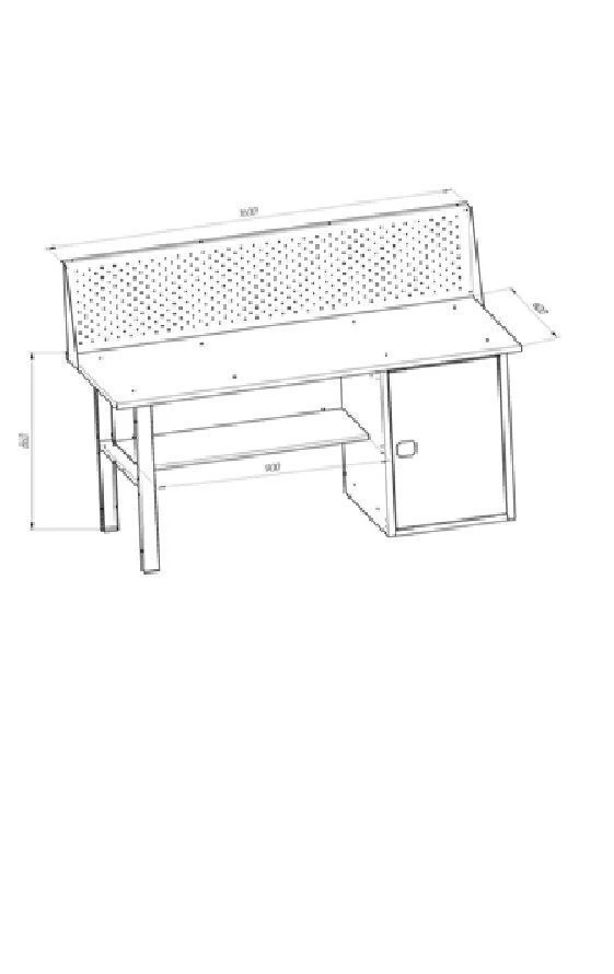 Modular Workbench ITP-2-T-Pm-O-S for Garage and Assembly