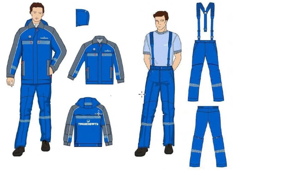 Men's Workwear Set (Jacket & Pants) for Transneft Employees