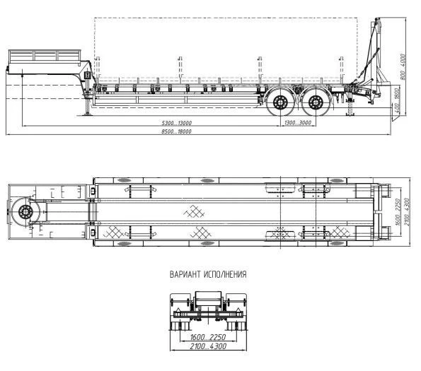 Heavy-Duty Semi-Trailer 4589R6 for Transporting Heavy Loads
