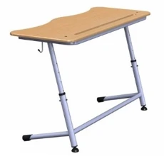 Adjustable Two-Seat Desk for Schools, Model PL-D3-5