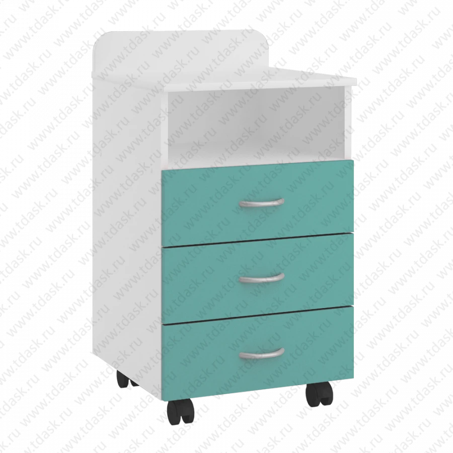 Open-Top Cabinet with 3 Drawers and Edging, TM.08.00