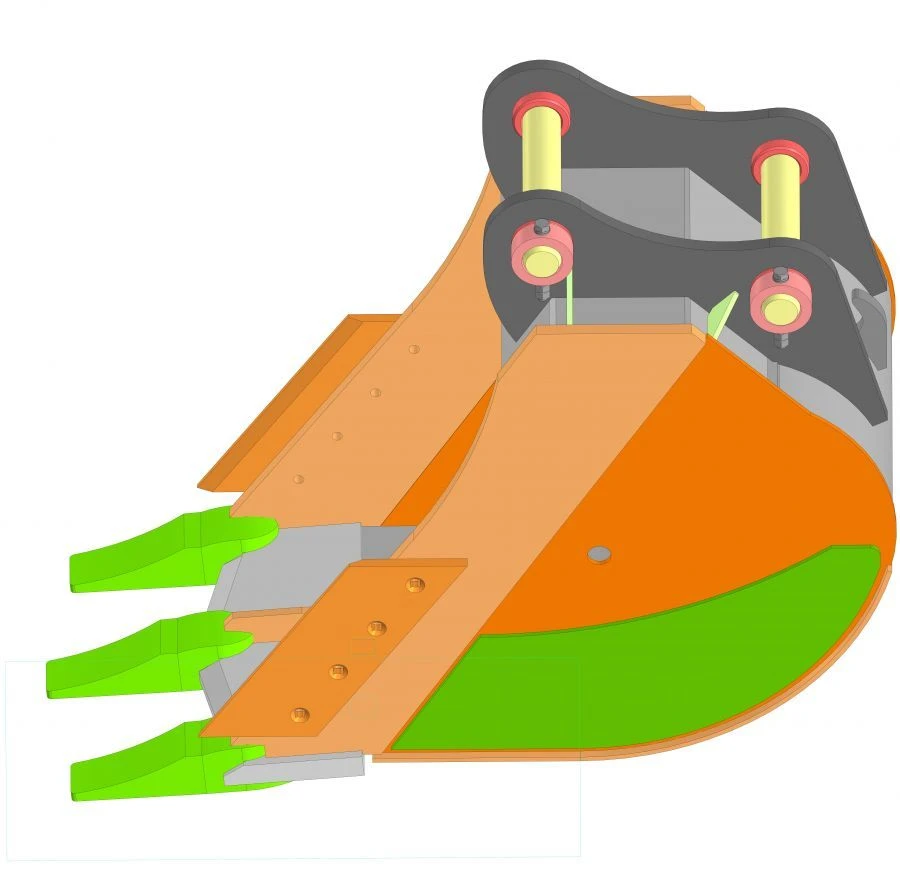 Rock Excavator Bucket with a Volume of 0.6 m³ for RM-Terex TX220