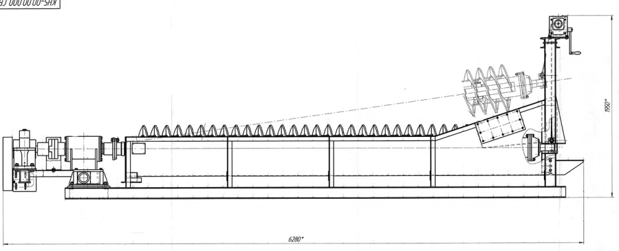 Spiral Classifier for Material Separation in Ore Processing 1KSN-5x45