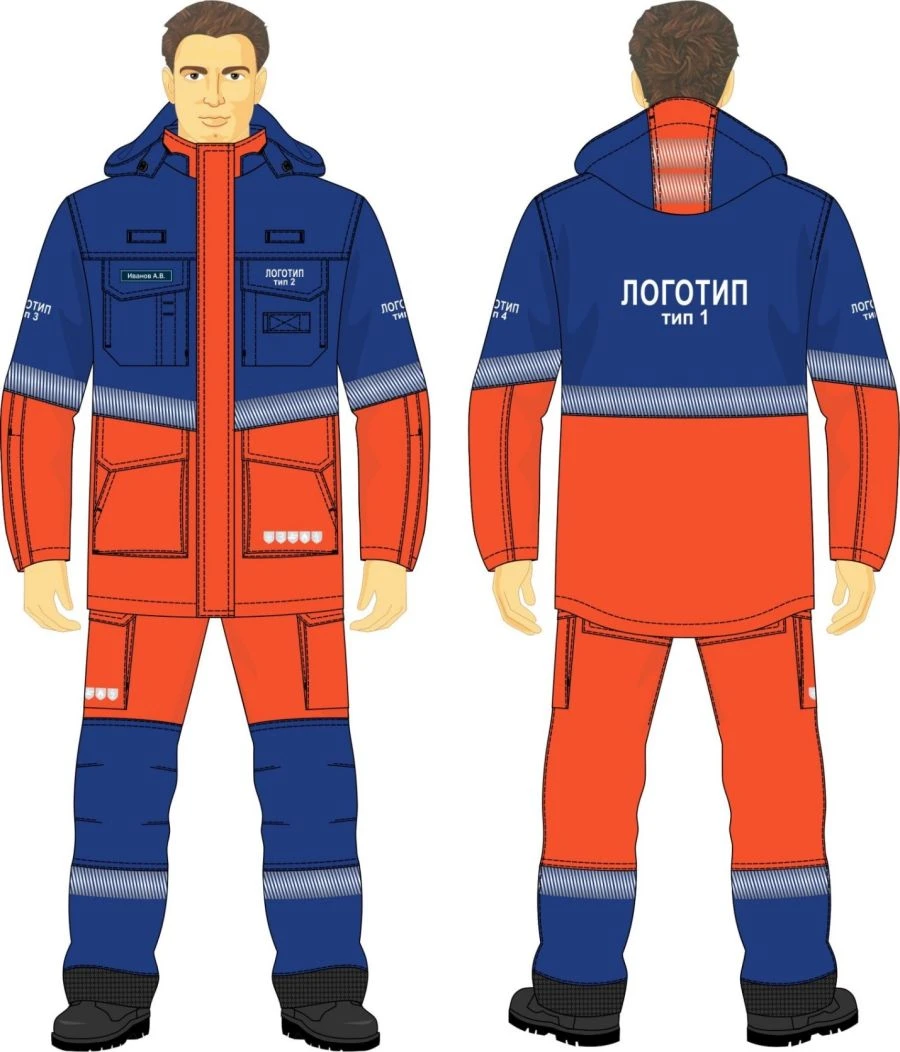 Men's Protective Jacket for Arc Flash Risks Gazprom Neft Style
