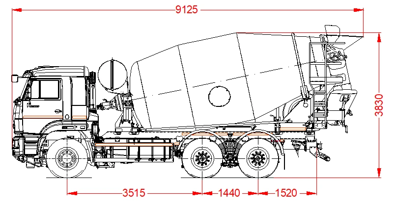 Ready-Mix Concrete Mixer Truck 58140V