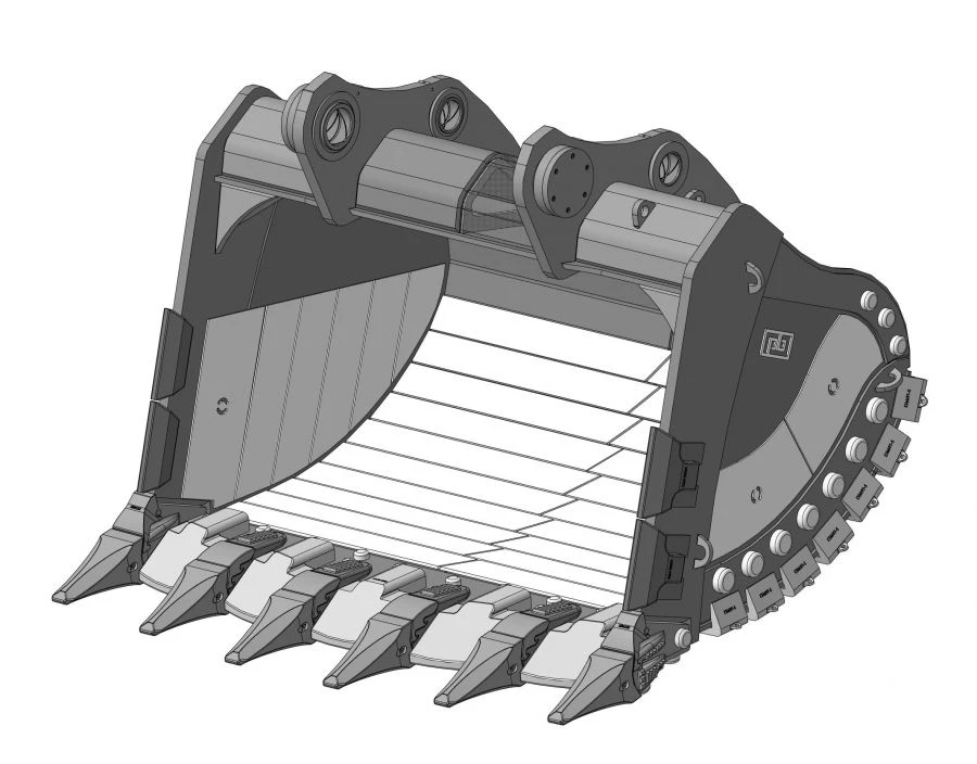 Super Reinforced Rock Bucket 15m³ RD-270-GET(DA)
