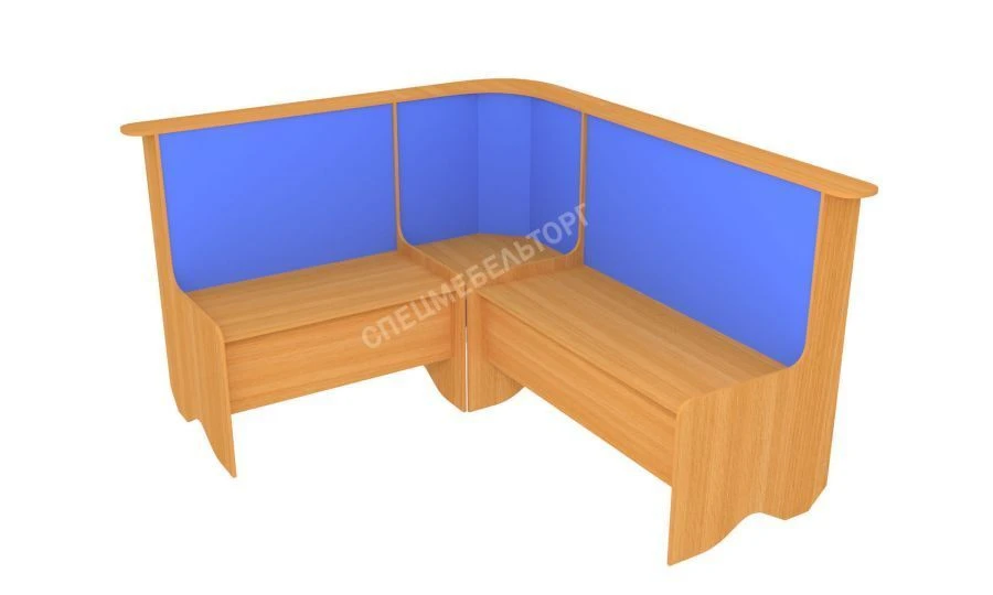 Soft Upholstered Wooden Corner Kitchen Sofa