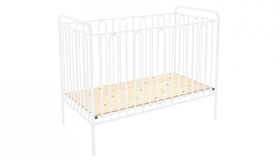 Polini Kids Vintage 110 Metal Crib, White, Art. 0001648.1