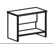 Stylish Side Table with Shelf, Series "Style in KR