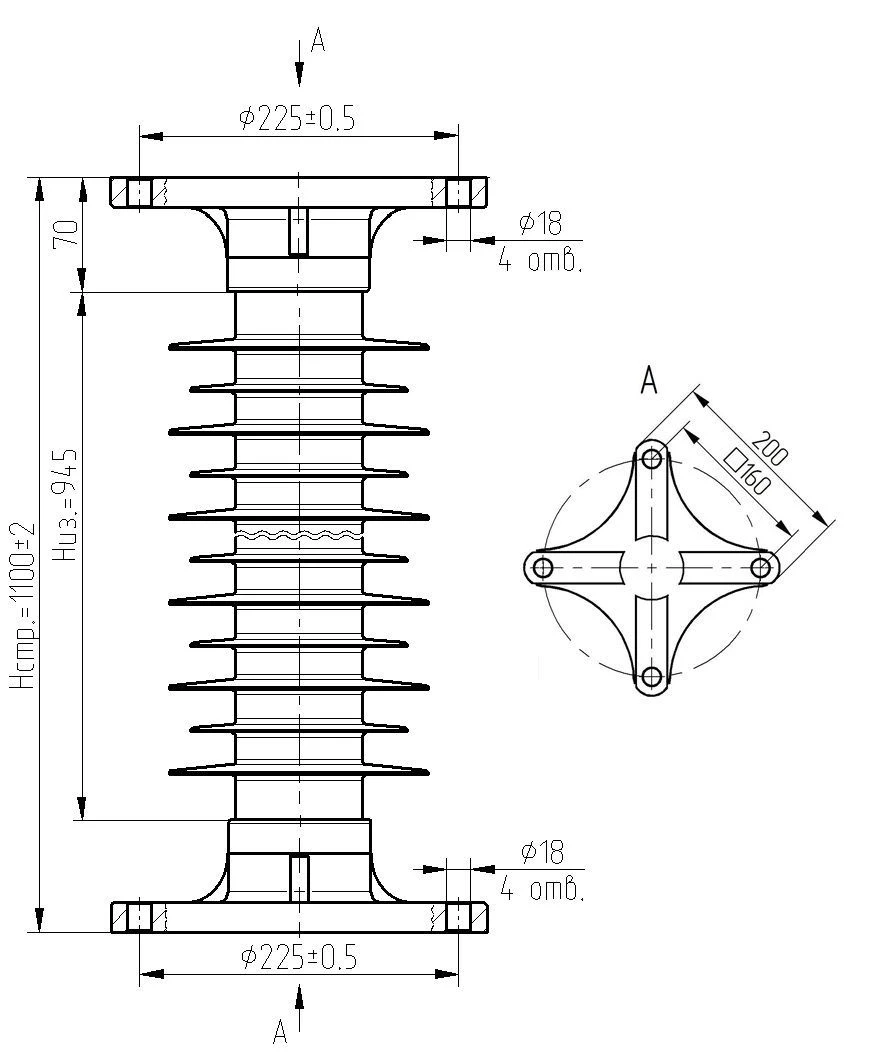 Polymer Insulator OCK 10-110-B05-2 UHL1 for Electrical Equipment