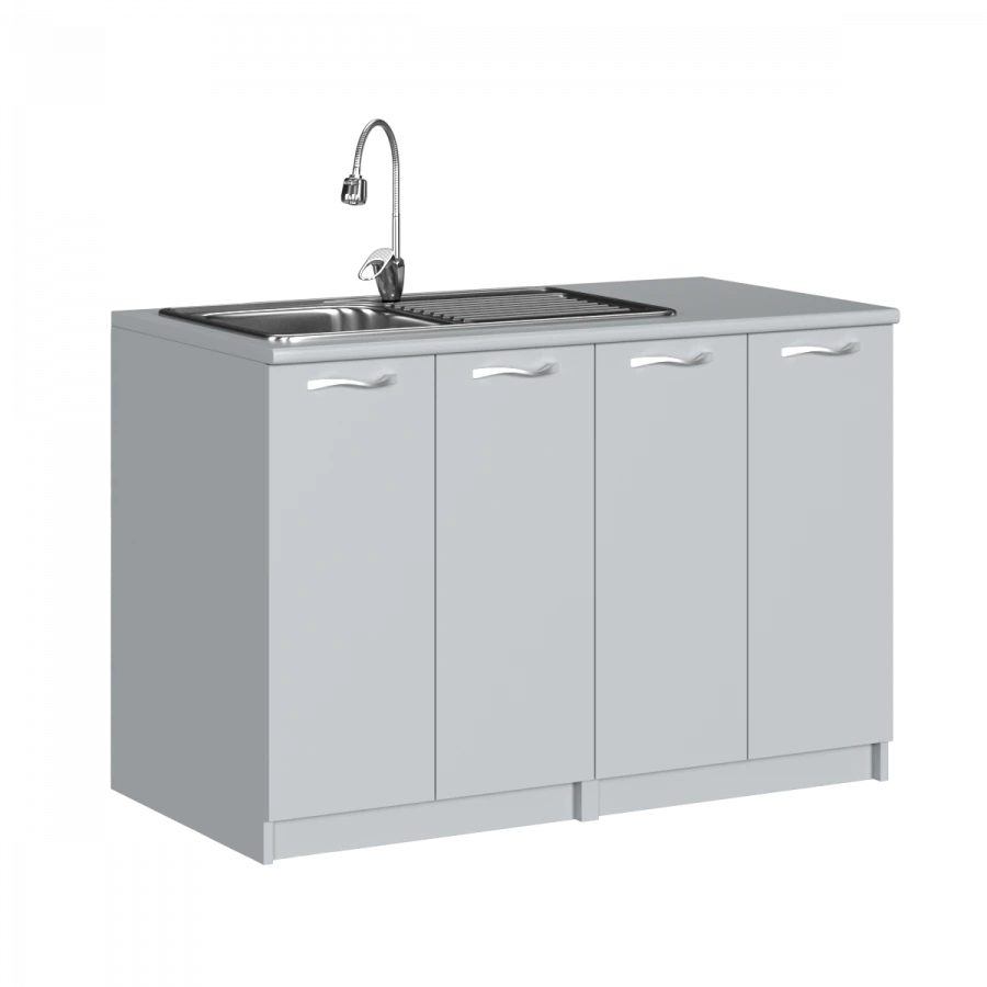 Laboratory Sink Cabinet with 4 Swing Doors