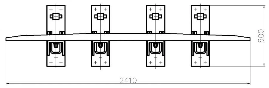 Counter Rail SP850 Profile with Complete Padding Set and Fasteners for SP R65 Model 1/6 Project MП380.00