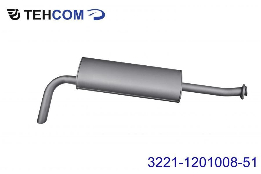 Exhaust Muffler with Outlet Pipe for Gazelle Vehicle, Model 3221-1201008-51