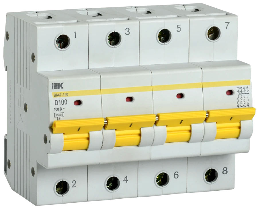 Automatic Circuit Breaker VА47-150 4P 100A 15kA D IEK