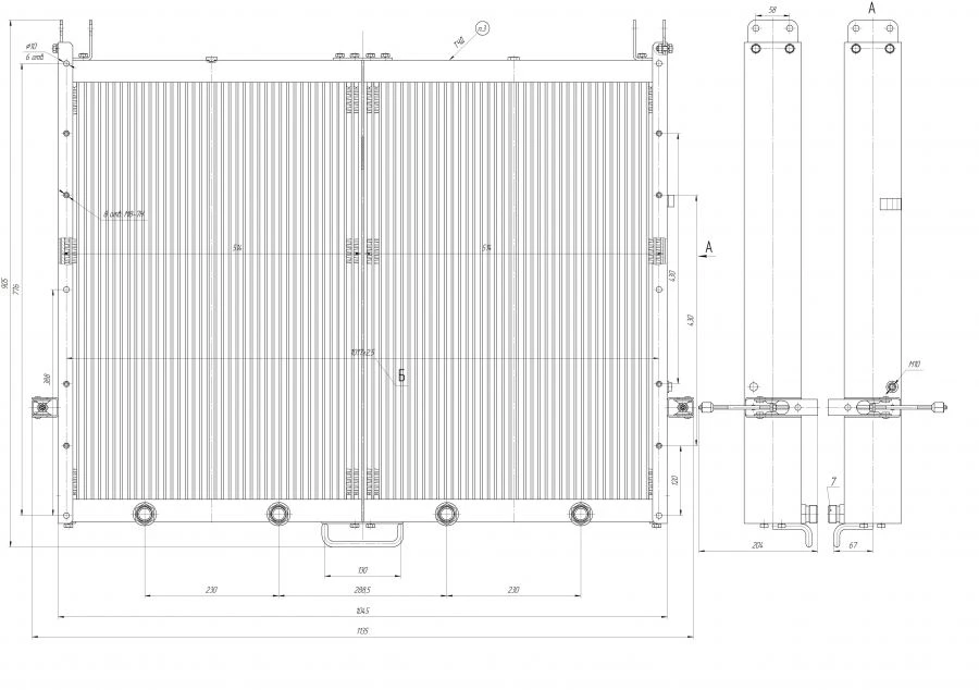 Oil Radiator Block 744P3B-1013.000