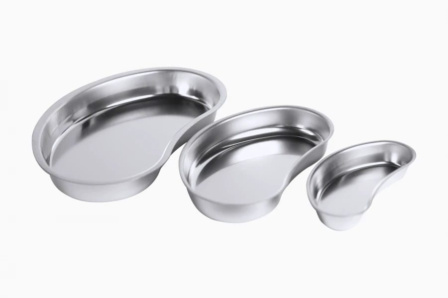 Metal Kidney-Shaped Medical Trays LMPch-"Oka-Medic