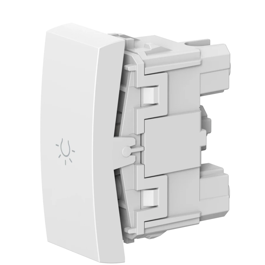 Caduceus Aling Mode Hidden Installation Light Switch 10A 250V 1M White Art. 659.0