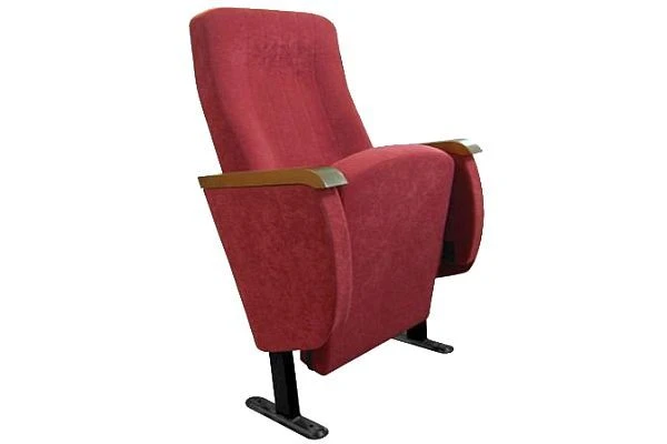 Soft Upholstered Auditorium Chair with Metal Frame and Armrests "Mega