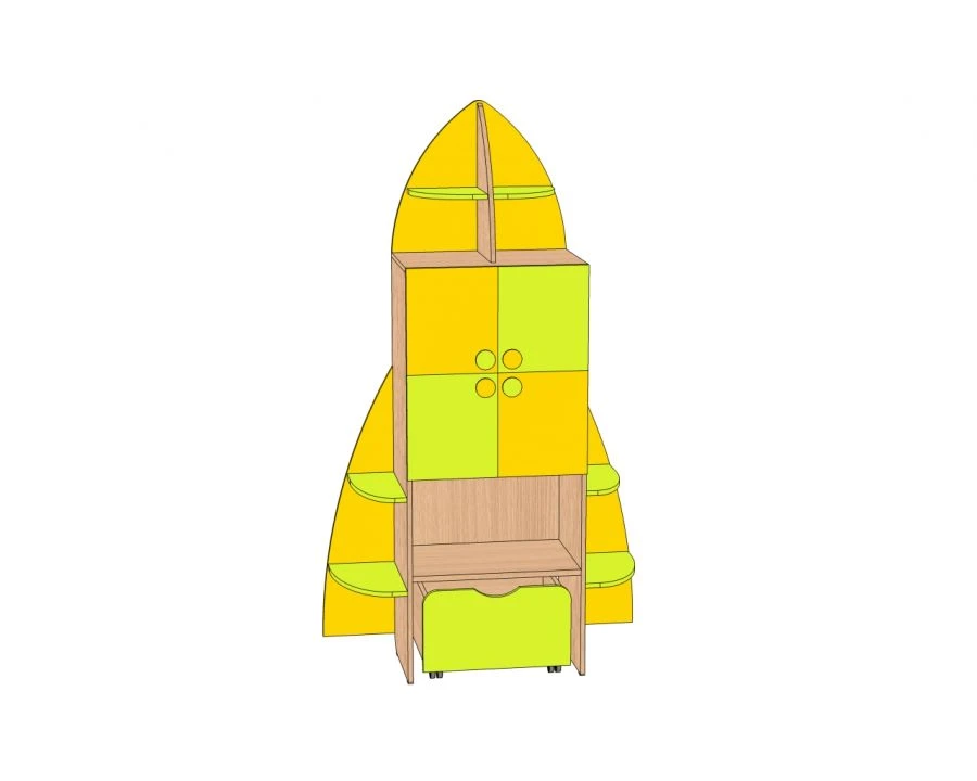 Children's Toy Storage Wall "Rocket" Model SI-RA