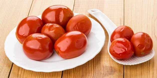 Pickled Tomatoes - Uniform Ripeness, Whole, Various Shapes