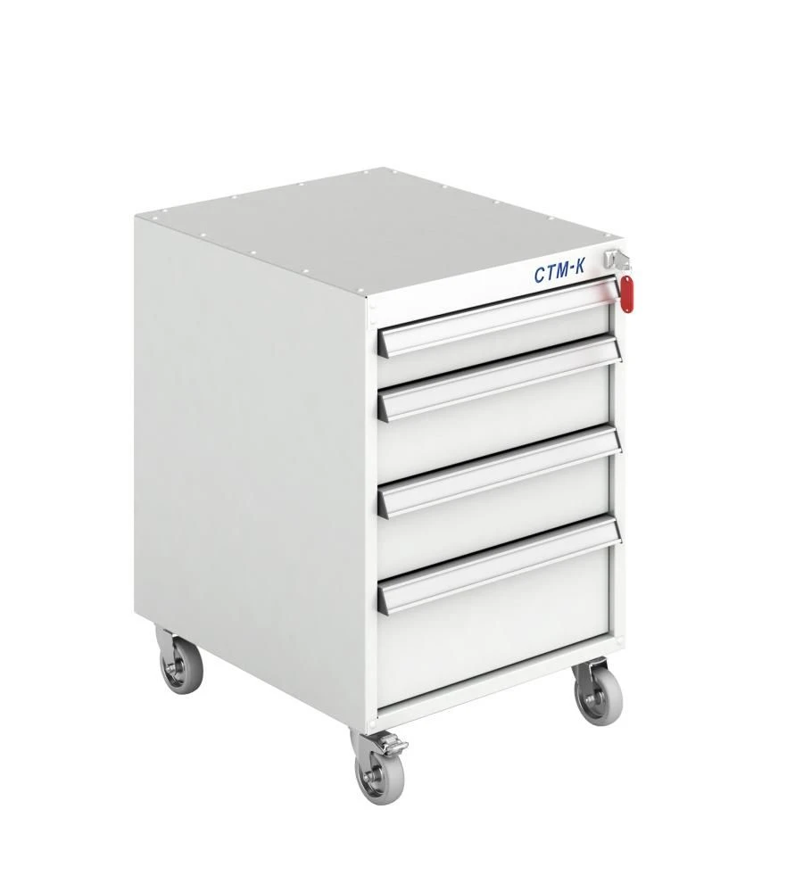 Mobile cabinet with 3-4 drawers for tools and documents
