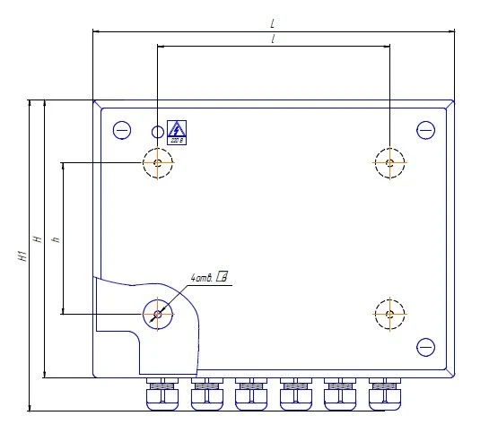 Distribution Box KR-24-10D for 10 Lines, 24V, IP44
