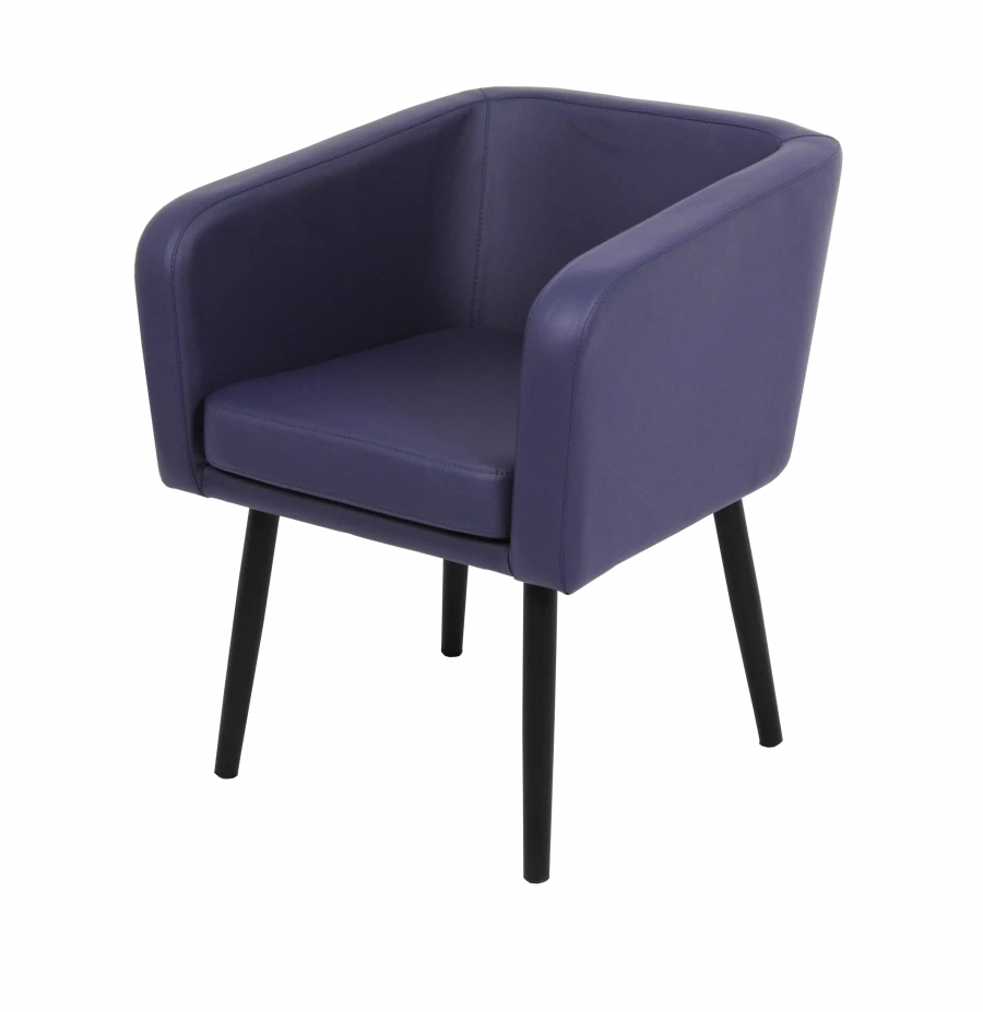Metal Frame Chair with Artificial Leather Upholstery, Model SM4