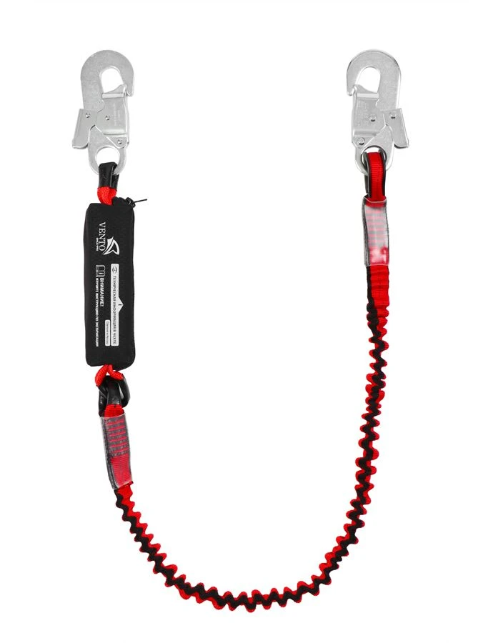 Elastic Single Non-Adjustable Lanyard with Shock Absorber "aE11