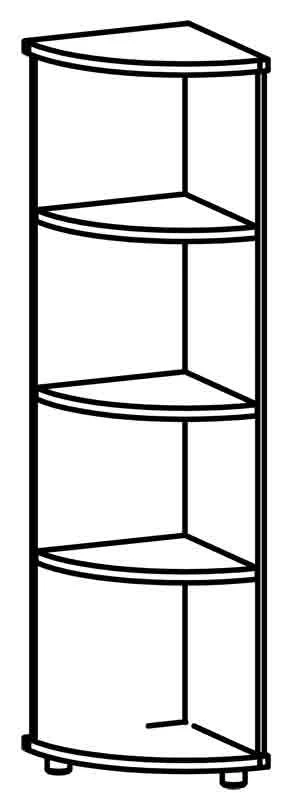 Elegant Corner Cabinet 8208 Galant Series