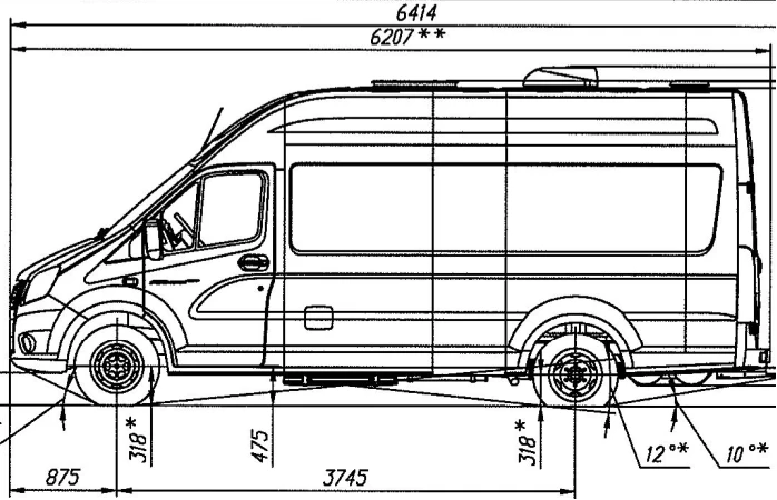 GAZelle NN Chassis A69R35 with LPG Gas Engine